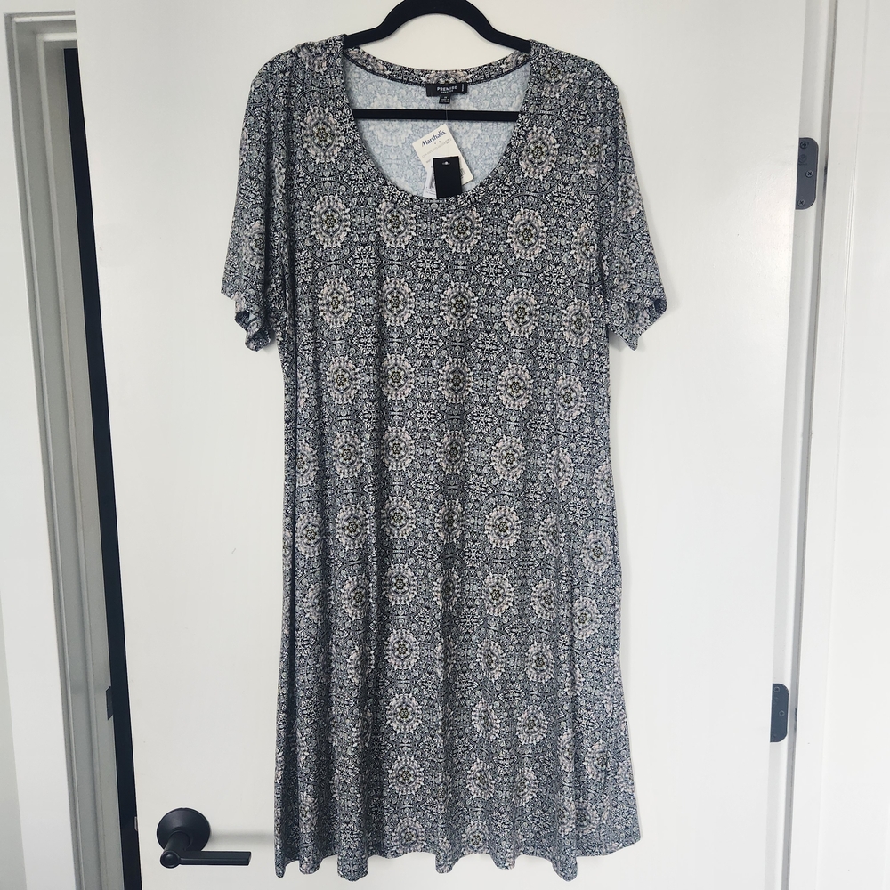 Premise Black and White Patterned Dress